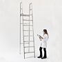 Stainless Steel 90° Ladder Platform with safety rails