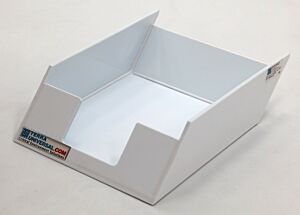 Wiper Dispenser; Polypropylene, 10"W x 14.5"D x 3.75"H, 1 Compartment, Benchtop, Open Bin